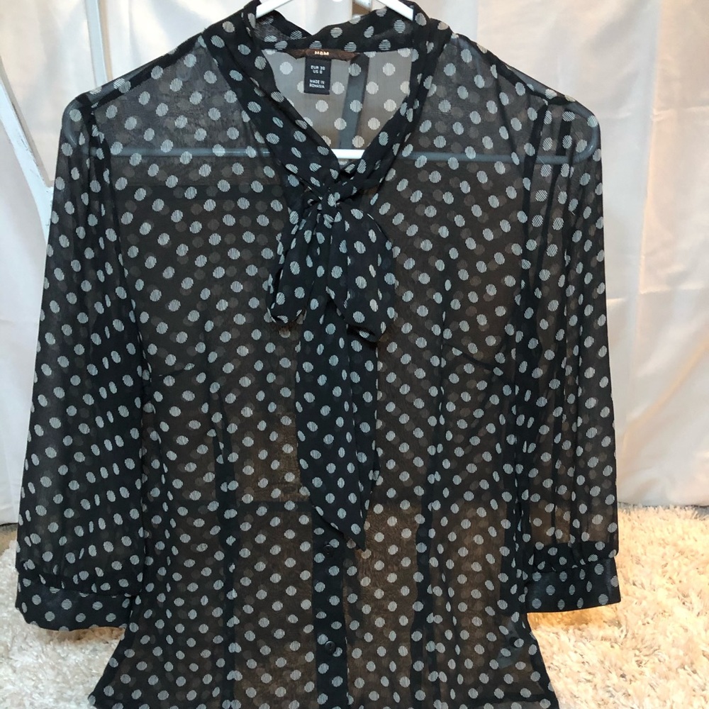 Polka dot blouse